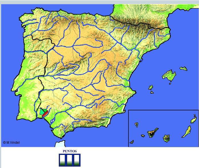 Mapa Mudo Rios España Interactivo